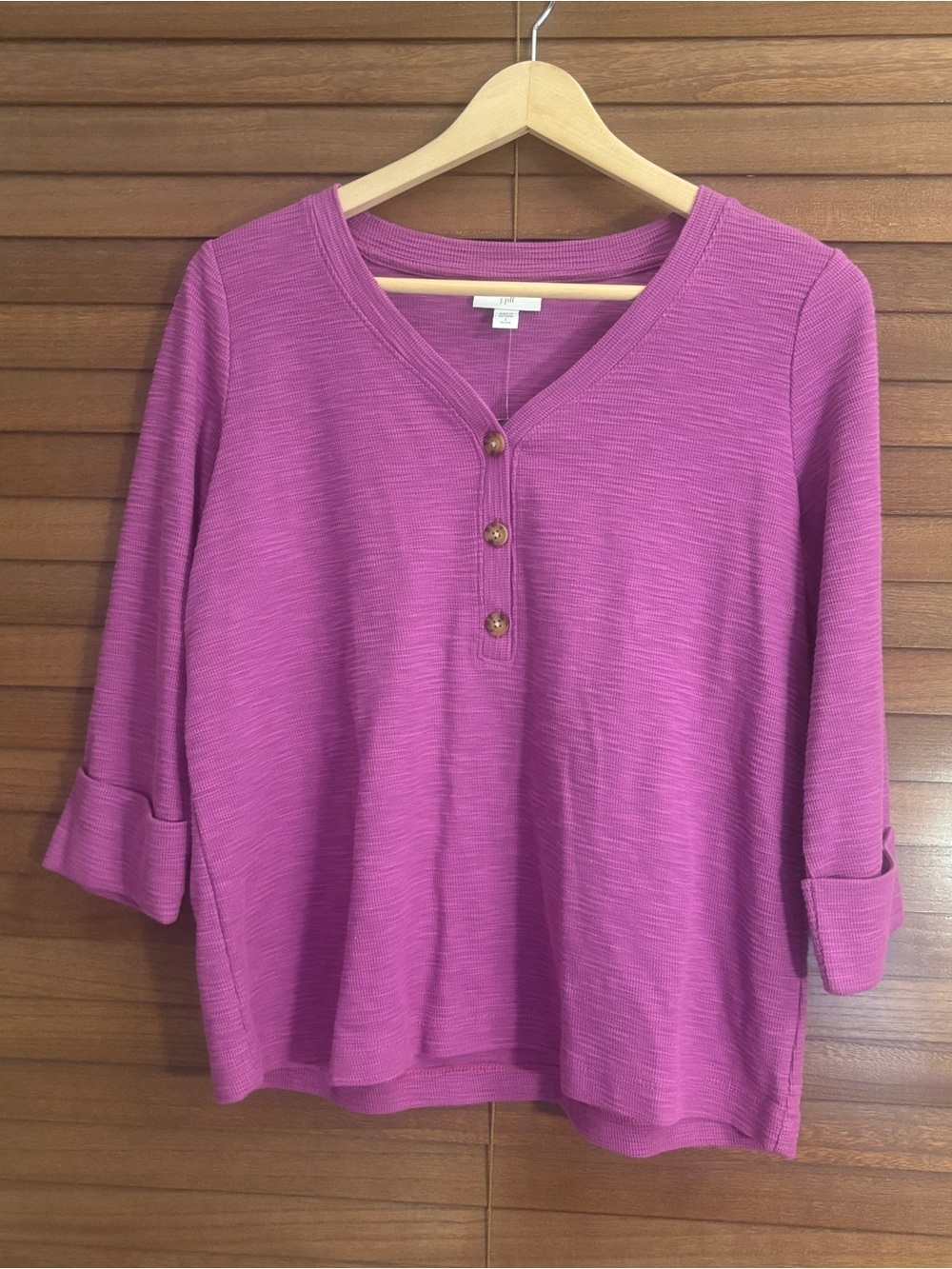 NWT J. Jill Henley Knit Top